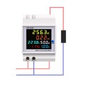 Energiezähler auf DIN-Schiene 8 x 6,4 x 5,4 cm AC 250–450 V 100 A Eingebauter Transformator Digitaler Volt Ampere kWh Zähler 5