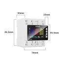 Energy Meter and Network Protection AC 85–290 V 80 A 3 Phase 4 Wires DIN Rail KWS-306 without Wi-Fi Overvoltage Undervoltage Overload 3