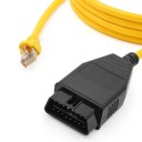 ENET ESYS diagnostický a kódovací kabel OBD2 na RJ45 ethernet pro BMW skrytá programovací linka stíněný žlutý 5