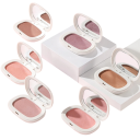 Enfarvet pigmenteret blush Blød kridtet tekstur Kompakt oval emballage med spejl Langtidsholdbare bløde farver til kinder 2