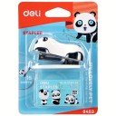 Engrapadora en forma de panda con 1000 unidades de grapas 60 x 38 x 25 mm mini blanca y negra de escritorio para escuela oficina 1