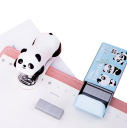 Engrapadora en forma de panda con 1000 unidades de grapas 60 x 38 x 25 mm mini blanca y negra de escritorio para escuela oficina 4