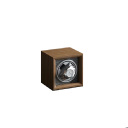 Enrollador de relojes de madera IBBETON para relojes automáticos 13x11,7x13 cm caja giratoria de madera para almacenamiento y carga 1