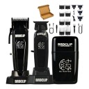 Ensemble 3 en 1 Tondeuse à cheveux Tondeuse à barbe et de détails et rasoir à grille Base de charge 2000 mAh 8 peignes Noir 1