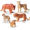 Ensemble d'animaux famille de léopards 5 pcs 2