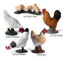 Ensemble d'animaux poules 5 pièces 2