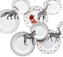 Ensemble d'assiettes avec des animaux 2 pcs 1