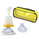 Ensemble d'entraîneurs respiratoires avec sac 16 x 8,5 cm Expandeurs pulmonaires Entraînement de la respiration Amélioration de la capacité pulmonaire 1