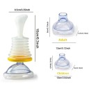 Ensemble d'entraîneurs respiratoires avec sac 16 x 8,5 cm Expandeurs pulmonaires Entraînement de la respiration Amélioration de la capacité pulmonaire 2