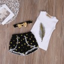 Ensemble d'été pour fille avec plume 2