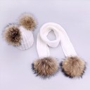 Ensemble d'hiver pour enfants avec bonnet et écharpe à pompons 6