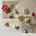 Ensemble de 10 aimants pour réfrigérateur 1,5–3,3 cm Fleurs et animaux Aimants décoratifs colorés pour réfrigérateur et tableau 3