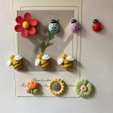 Ensemble de 10 aimants pour réfrigérateur 1,5–3,3 cm Fleurs et animaux Aimants décoratifs colorés pour réfrigérateur et tableau 5
