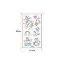 Ensemble de 10 feuilles de tatouages temporaires 12 x 7 cm avec des licornes, des arcs-en-ciel, des étoiles et des cœurs, autocollants de tatouage 2