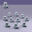 Ensemble de 10 figurines miniatures de chats Décorations en résine pour mini jardin, pot, aquarium ou création artistique 3