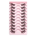 Ensemble de 10 paires de cils artificiels Cils demi-artificiels Ensemble d'extension de cils Cils autocollants au look naturel 5