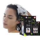 Ensemble de 10 pcs shampoing pour cheveux noirs 25 ml Coloration rapide des cheveux en 5 minutes Colorant végétal naturel Herbes noires Soin 8