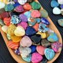 Ensemble de 10 pièces de cristaux naturels Quartz Rose en forme de cœur Décoration d'intérieur Pierres de chakras Reiki Minéraux curatifs Pierres 3