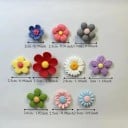 Ensemble de 10 pièces de magnets fleurs décoratifs 3D magnets pour réfrigérateur de différentes tailles décorations magnétiques en plastique pour la maison cuisine 2