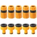 Ensemble de 10 pièces de raccords rapides pour tuyau Raccords en plastique pour l'irrigation de jardin Connexion au robinet de jardin Lavage 1