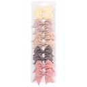 Ensemble de 10 pinces à cheveux avec nœud 6,1 x 4,3 cm Pinces élégantes à nœud Accessoires colorés pour cheveux Pour filles Femmes Coiffure stylée 2