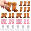 Ensemble de 10 verres à shot en forme de botte de cowboy 6,5 cm Mini verres en plastique pour célébration de l'enterrement de vie de jeune 1