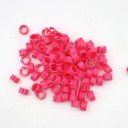 Ensemble de 100 anneaux colorés de 8 mm pour les pattes des oiseaux Clips en plastique pour le baguage des pigeons, perroquets et volailles 3