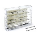 Ensemble de 100 goujons à vis pour bracelets de montres 10 tailles dans une boîte en plastique 8,6x6,4x1,6 cm 2