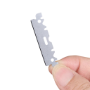 Ensemble de 100 lames de rasoir Lames demi-recto en acier inoxydable Recharges pour outils de rasage Utilisation professionnelle et domestique 2