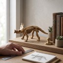 Ensemble de 12 Figurines de Squelettes de Dinosaures 9 cm Modèles de Fossiles en PVC Échelle 1:200 Jouet Éducatif pour Enfants pour Jouer et Jeux 7