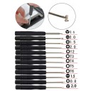 Ensemble de 12 mini tournevis pour la réparation de téléphones mobiles Outils fins pour un travail précis Différents types de têtes Tournevis 82 mm 6