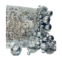 Ensemble de 12 panneaux muraux en sequins scintillants 30x30 cm Noir Argent Or Décor de fond pour mariages anniversaires fêtes et décorations 8