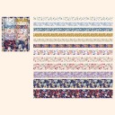 Ensemble de 12 rouleaux de ruban à motif floral Pluie brumeuse 2 m pour décorer des journaux, des planificateurs, des invitations et d'autres projets créatifs 2