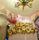 Ensemble de 13 ballons JOYEUX ANNIVERSAIRE - doré 3