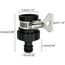 Ensemble de 2 adaptateurs universels pour robinet Raccord rapide pour tuyau de jardin Embout en plastique avec clip en métal Pour le lavage de voiture 5