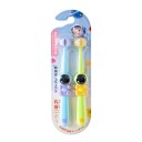 Ensemble de 2 brosses à dents pour enfants à trois faces avec des poils souples Soin blanchissant pour les dents pour les 3-12 ans Poignée ergonomique Plusieurs couleurs 1