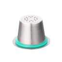 Ensemble de 2 capsules en acier inoxydable réutilisables pour café moulu pour machine Nespresso 3,65 x 2,3 cm Accessoire écologique 2