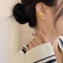 Ensemble de 2 clips d'oreilles sans perçage Large ondulé et double Clips d'oreilles en forme de C Pour un usage quotidien 4
