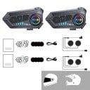 Ensemble de 2 intercoms Bluetooth P10X avec microphones souples portée 1000 m autonomie 30 h indicateur LED IPX6 réduction de bruit pour deux casques 3