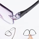 Ensemble de 2 lunettes bifocales de lecture +3,00 sans monture avec filtre de lumière bleue Noires et marron branches en TR90 matériau PC Construction 2