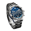 Ensemble de 2 montres à quartz pour hommes avec bracelet en acier inoxydable Cadran de 45 mm Mesure précise Design moderne Résistantes 5