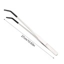 Ensemble de 2 pcs de pinces pour nourrir les reptiles 27 cm Courbées et droites avec des embouts en plastique noir pour un service alimentaire 2