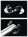 Ensemble de 2 pièces Support de tringle à vêtements 33 x 33 x 20 mm Support à bride en acier inoxydable pour tringle ronde de 32 mm Fixation 2