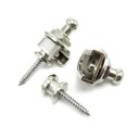 Ensemble de 2 verrous métalliques pour sangle de guitare Fixation sécurisée de la sangle Boucle en métal universelle pour guitares électriques 4