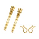 Ensemble de 2 vis M4x26 mm en alliage de titane pour freins à disque de vélo avec clips de fixation en acier inoxydable 4
