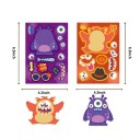 Ensemble de 24 autocollants Petites créatures 11 × 16 cm autocollants PVC étanches Fabrique-le toi-même Crée des visages Autocollants amusants 3