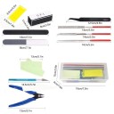 Ensemble de 24 outils de modélisme dans une boîte en plastique Outils manuels pour la construction de modèles d'avions et de voitures 2