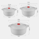 Ensemble de 3 bols en plastique pour micro-ondes avec couvercle et valve Bol réutilisable pour réchauffer les aliments Repas à emporter Récipient hermétique 2