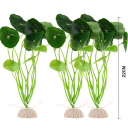 Ensemble de 3 plantes artificielles pour aquarium 22 cm Décoration non toxique pour poissons Décoration aquatique réaliste Décor en plastique Sûr pour l'eau 3