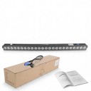 Ensemble de 4 barres lumineuses LED 100 x 13 x 7 cm avec 24 diodes RGBW 4 en 1 de 12 W et contrôle segmenté DMX avec télécommande noire 4